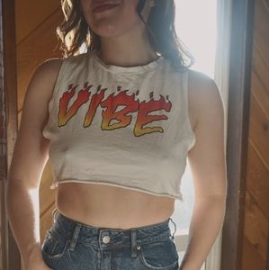 Custom Vibes crop top Graphic T